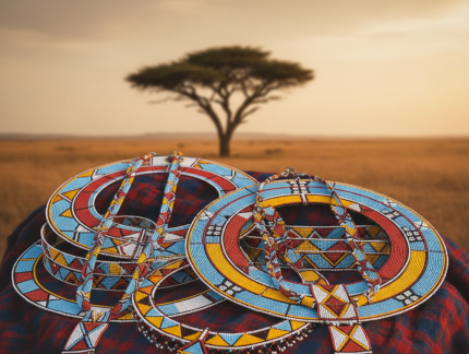 Maasai Woman with Beadwork